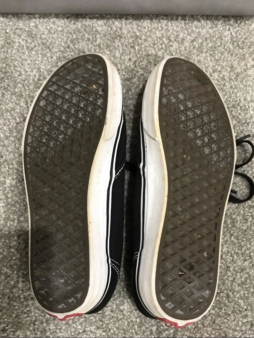 Vans Black Canvas Low Top Sneakers with White Accents